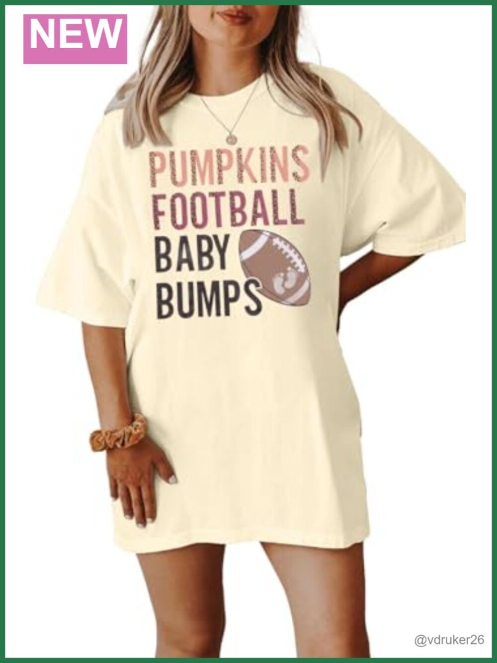 Maternity Pumpkin Football T-Shirt Short Sleeve Halloween Pregnancy Tee